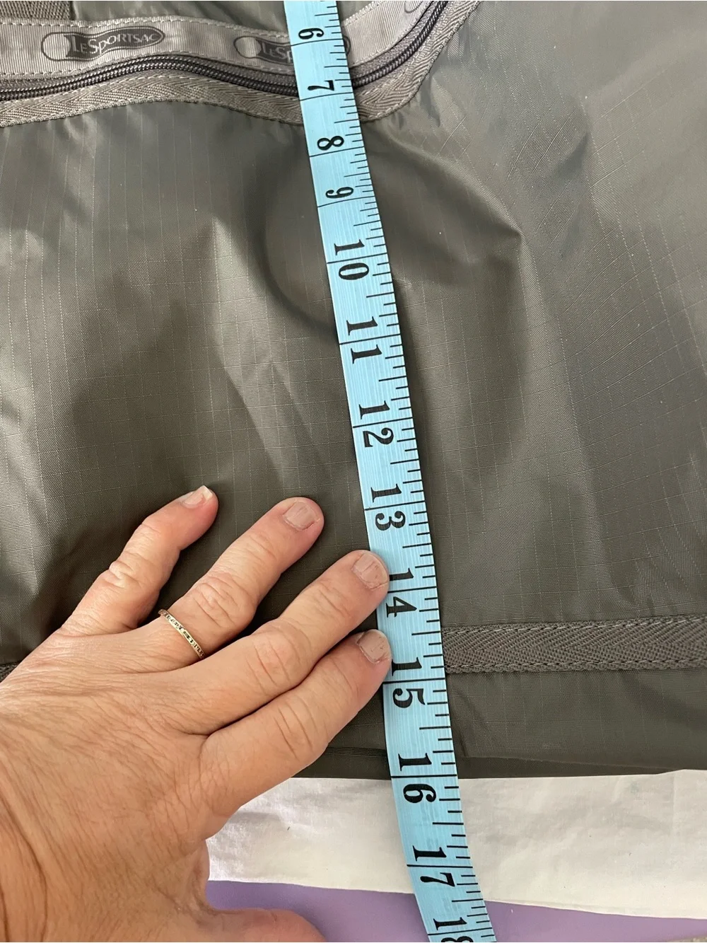 LeSportsac Gray Nylon Travel Tote Bag